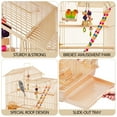 thumbnail image 2 of Renwick 39"H Metal Bird Cage Large Roof Top Huge House for Small Birds, Almond, 2 of 11