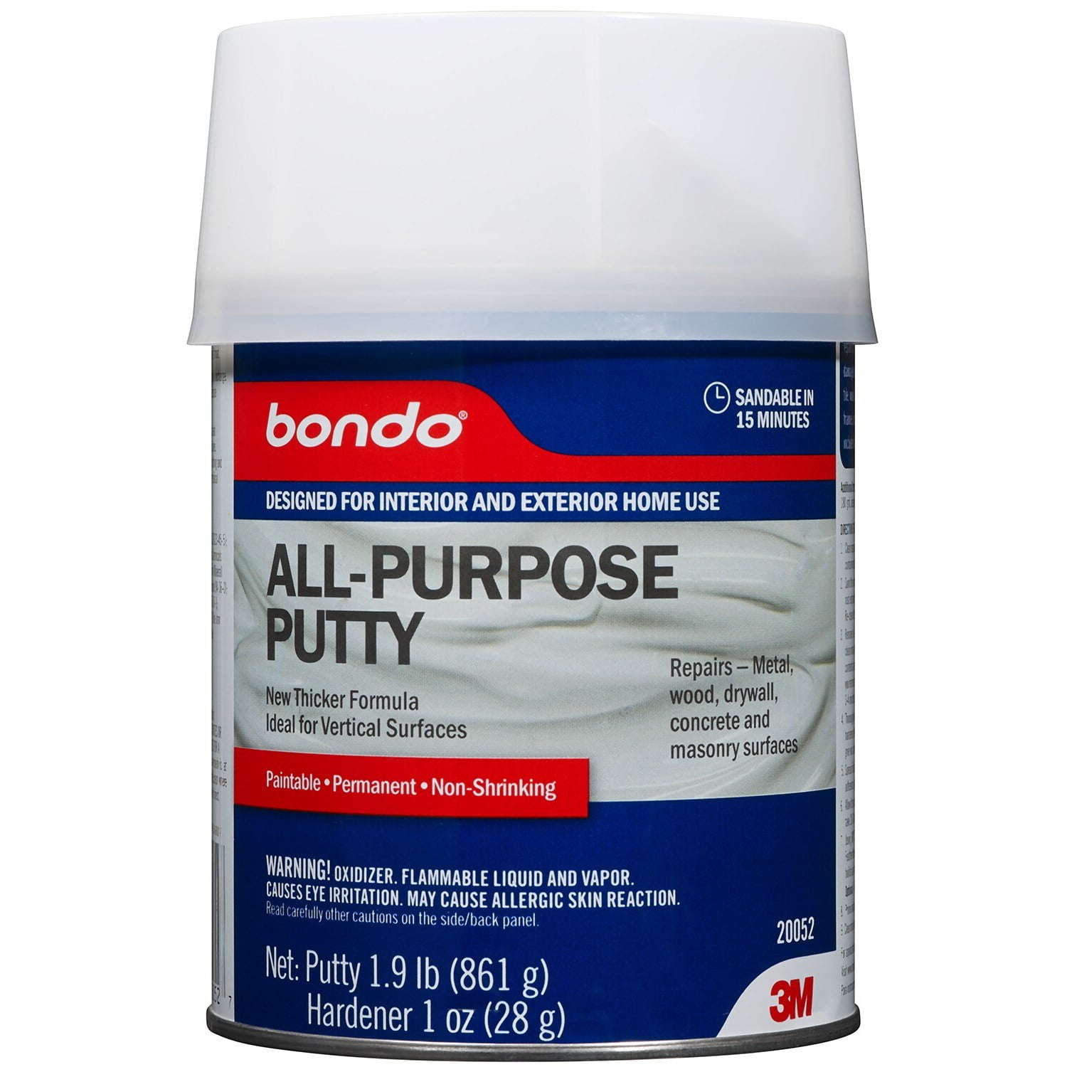 Bondo All-Purpose Wood Repair Filler & Cream Hardener, 1