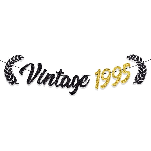 30th birthday decorations - Vintage 1995 banner for 30th birthday decor