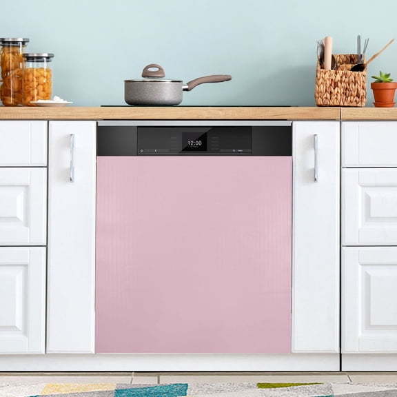 Dailycode Dishwasher Magnet Cover Magnetic Fridge Door Cover Home Kitchen Decor, Pale Mauve, 23"x 26"