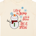 thumbnail image 4 of Inktastic Christmas Let It Snow Cute Snow Man with Snowflakes Boys or Girls Toddler T-Shirt, 4 of 5