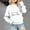 White, variant on SGFCWSX Girls Fleece Pullover Fashion Print Sweatshirt Kids Thermal Sweatshirts Green Size 7-8T