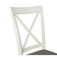 thumbnail image 3 of Linon Jane Farmhouse Indoor Cross Back Dining Chairs, Set of 2, Vanilla White/Rustic Taupe, 3 of 9