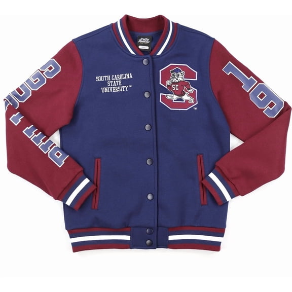 Big Boy South Carolina State Bulldogs S6 Womens Fleece Jacket [Navy Blue - 3XL]