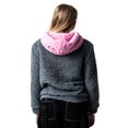 thumbnail image 5 of My Melody & Kuromi Long Sleeve Pink & Gray Reversible Adult Hooded Sweatshirt-XL, 5 of 7