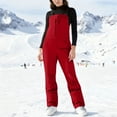 thumbnail image 5 of Hxshgdsn Womens Ski One Piece Overalls Winter Windbreak Water Resistant Snowboard Jumpsuit With Pockets Red 2Xl, 5 of 9