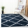 thumbnail image 2 of SAFAVIEH August Clyde Diamond Shag Area Rug, Navy/Ivory, 8' x 10', 2 of 8