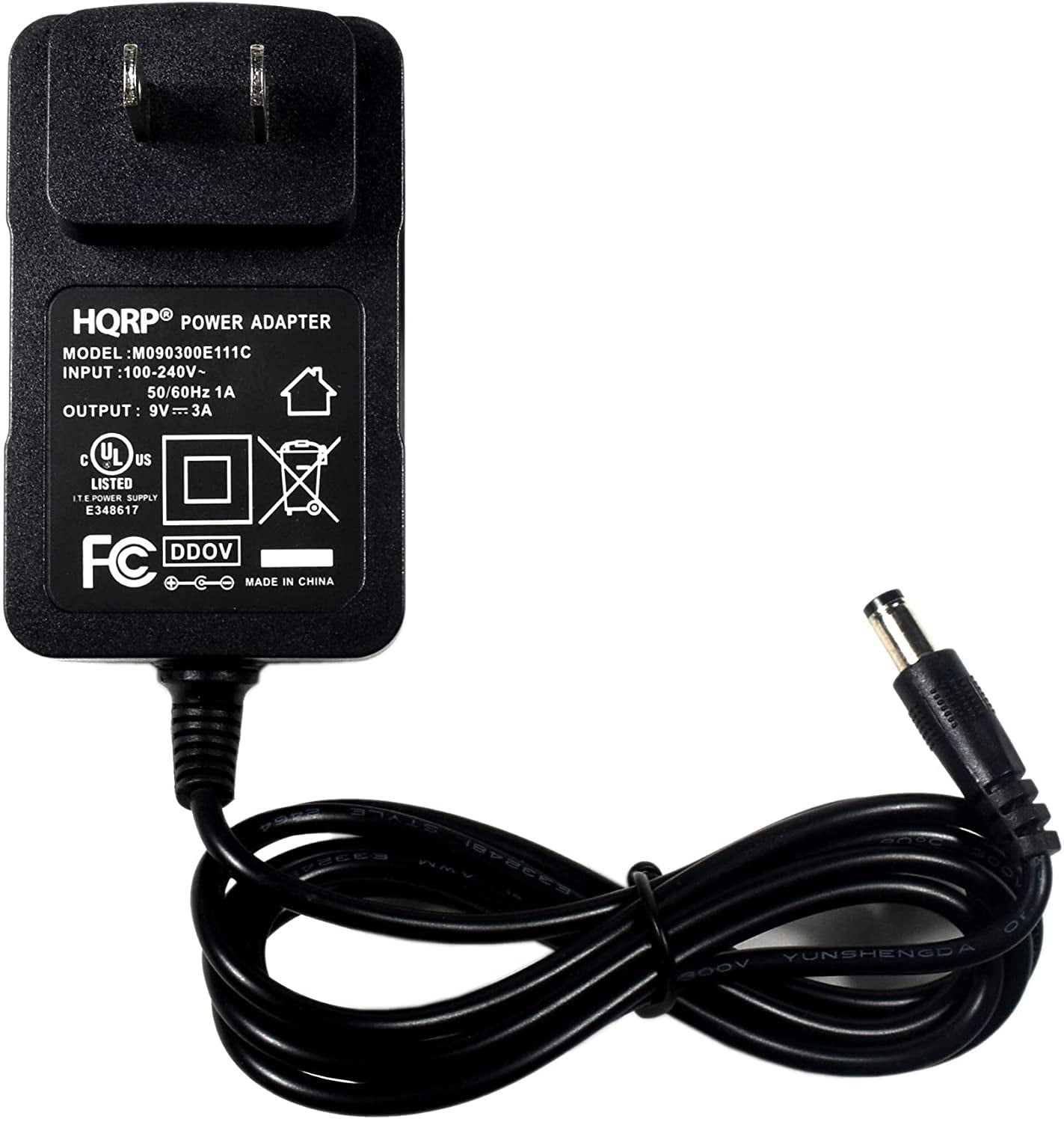 HQRP 9-Volt AC Adapter Compatible with Line-6 DC-3G Amplifi FX100, Firehawk  FX, Amplifi TT, Amplifi 30, HX Stomp, HX Effects, POD HD300 HD400 HD500  HD500X HD Bean NSA27EP-090300 Power Supply Cord 