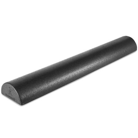 ProsourceFit High Density Half-Round Foam Rollers 12”, 18", 36" Black