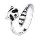 thumbnail image 3 of Anillo abierto de mapache, anillos de apertura de animales lindos, anillo de dedo ajustable para fiesta de mujeres, 3 of 7