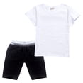 thumbnail image 3 of Summer Kids Casual Solid Short Sleeve T Shirt And Shorts For Girls Outfits Baby, 3 of 3