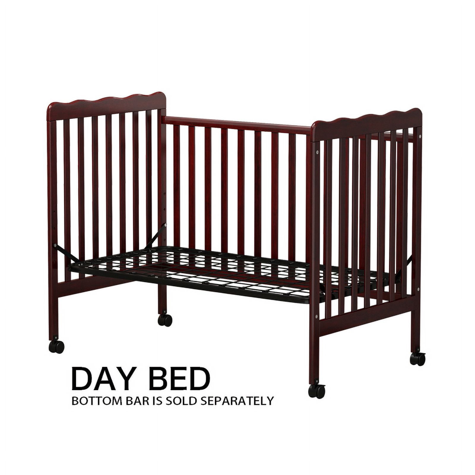 Euroco 3-in-1 Convertible Crib, Baby Crib with Drawers, Wood and Metal, Natural