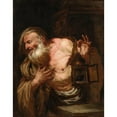 thumbnail image 2 of Giovanni Battista Langetti 20x24 Gold Ornate Framed and Double Matted Museum Art Print Titled - Diogenes, 2 of 4