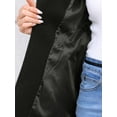 thumbnail image 7 of DARING DIVA Women's Lapel Collar One Button Overcoat with Belt XS Black, 7 of 7