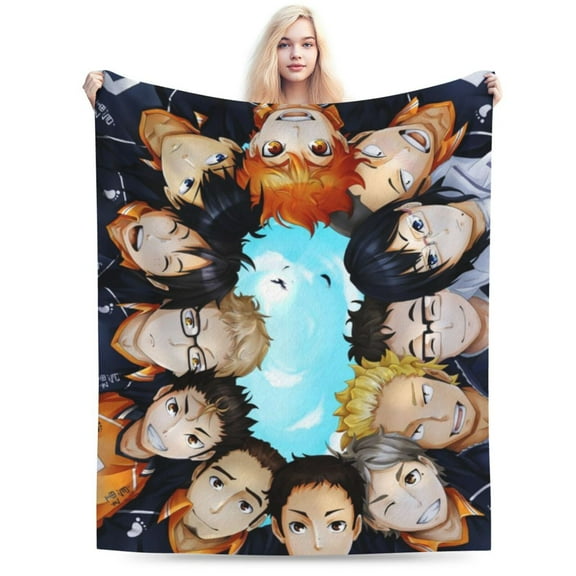 Haikyu Blanket, Anime Throw Blanket For Bed Sofa Couch, Super Soft Flannel Blanket For Bedroom Livingroom, 40"X30"