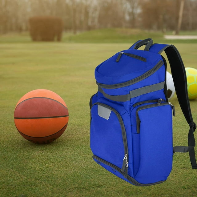 Mochila de baloncesto DYNWAVEMX Bolsa deportiva Multifuncional con compartimento para zapatos y pelotas Azul