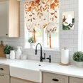thumbnail image 5 of Orange Fall Tie Up Curtains 45 Inches Long, Kitchen Window Curtains Over Sink, Pumpkin Thanksgiving Maple Leaf Botanical Small Window Curtains Shade Balloon Curtains Valances for Bedroom/Cafe 34"x45", 5 of 8