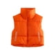 thumbnail image 1 of Sunloudy - Chaleco corto cálido de invierno para mujer, sin mangas, cuello alto, chaleco acolchado ligero de doble cara Sunloudy moda, 1 of 4