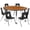 Oak, variant on Flash Furniture Emmy Mobile 60" Circle Wave Flexible Laminate Activity Table Set with 18" Student Stack Chairs, Grey/Black