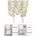 thumbnail image 6 of Yellow Blue Spring Floral Tie Up Curtains for Window, Thermal Insulated Balloon Shade Adjustable Rod Pocket Curtains Valance Panels for Kitchen Bathroom Cafe 52 x 45 Summer Botanical Farmhouse, 6 of 6