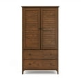 Grain Wood Furniture Greenport 2Door Wardrobe, Brushed Walnut