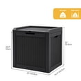 thumbnail image 2 of Dextrus 32-Gallon Resin Deck Box, Black Outdoor Storage, Waterproof & Durable, for Patio & Garden, 2 of 6