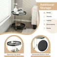thumbnail image 6 of Gymax 2PCS 2-Tier Side End Table Round Nightstand Gold Frame for Living Room Bedroom, 6 of 10