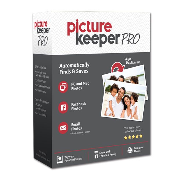 Picture Keeper Portable Flash Drive Photo Backup USB Drive PRO 500GB