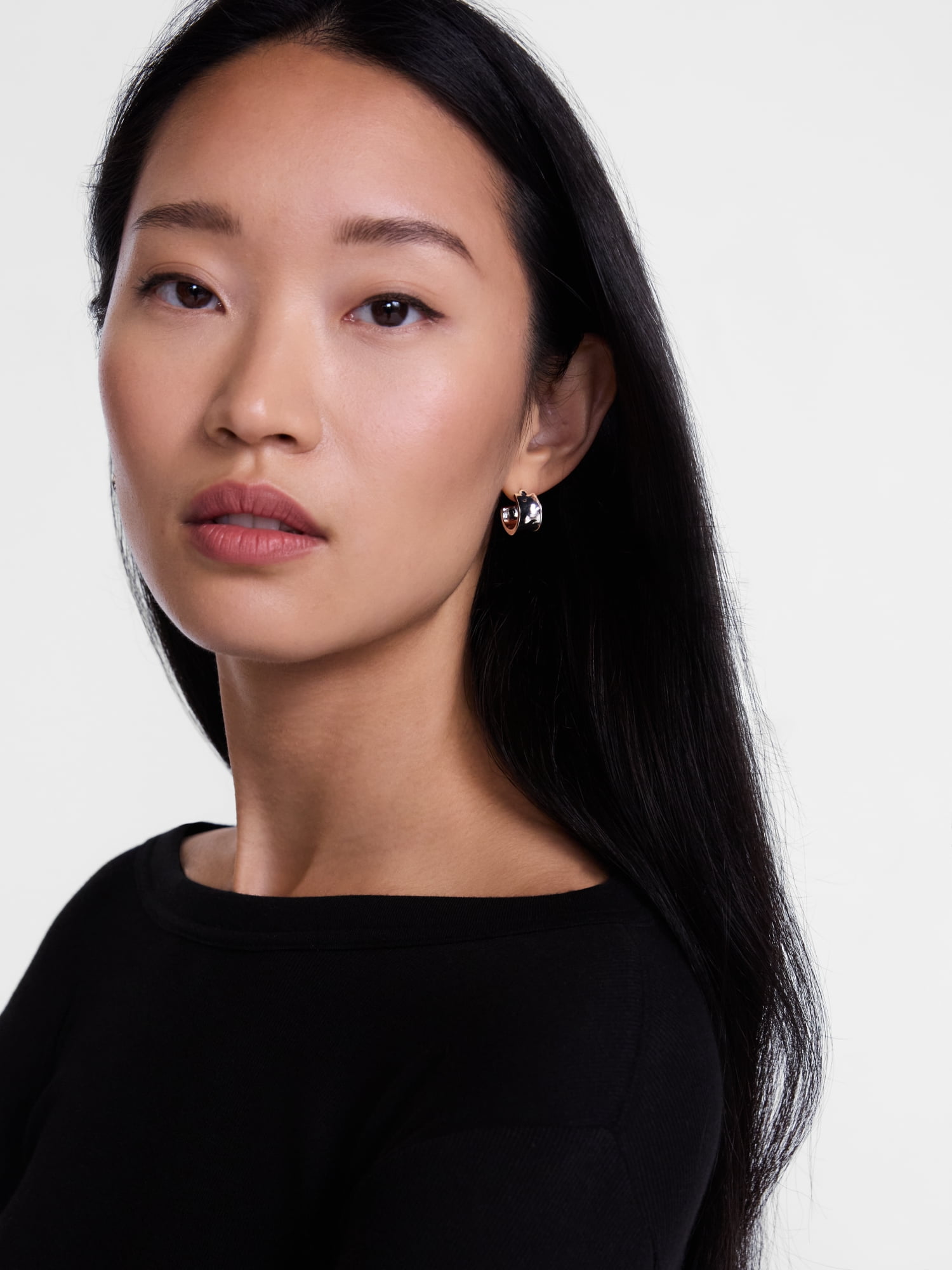 Scenario Textured Hoop Earrings, Silver-Tone, 3-Pair Set