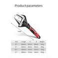 thumbnail image 3 of Adjustable Wrench Large Open-ended Wrench Tool Household Multi-functional Bathroom Moving Hand Live Board, 6 Inch, 3 of 5