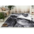 thumbnail image 2 of Office Decor Rug, Famous Rug, Boy Room Rugs, Printed Rugs, Modern Rug, Thin Rugs, Gym Rugs, Man Cave Rug, Black and White Rug, 3.3'x5' - 100x150 cm, 2 of 8