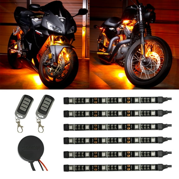 LEDGlow 6pc Advanced Orange SMD LED Mini Motorcycle Light Kit