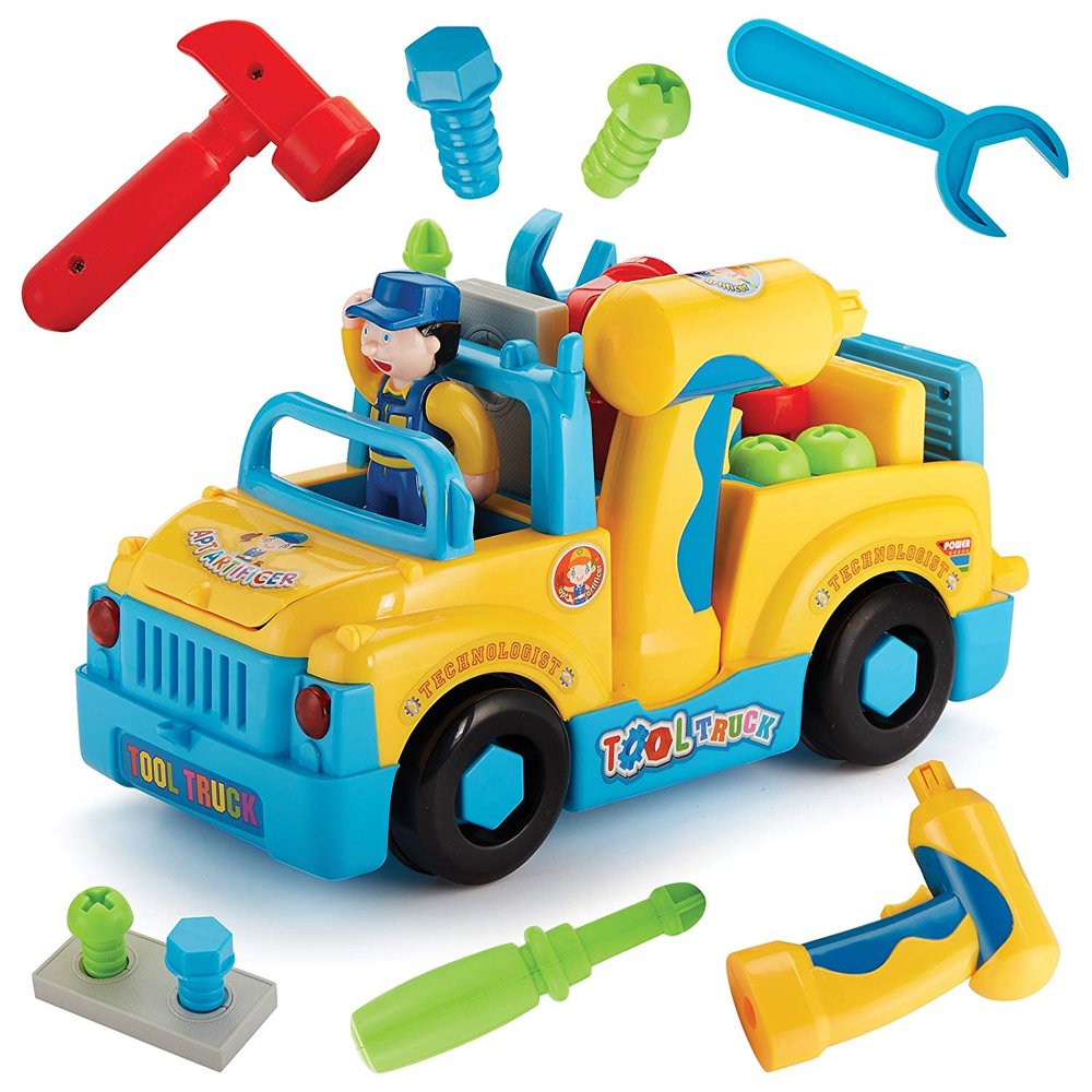 Take Apart Toy Truck Assembly Kit Battery Operated Bump and Go Action