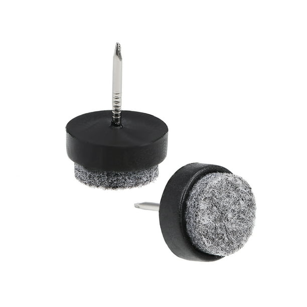 Almohadillas de fieltro para muebles, protectores de patas de silla y mesa, 17 mm de diámetro, negras, 36 piezas
