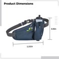 thumbnail image 4 of Sac Banane avec Porte-Bouteille d'Eau, Sac de Taille Imperméable pour la Course, Ceinture de Sport Réfléchissante avec Sangle Réglable, Pochette d'Hydratation pour Entraînement Physique Jogging Randonnée, 4 of 5