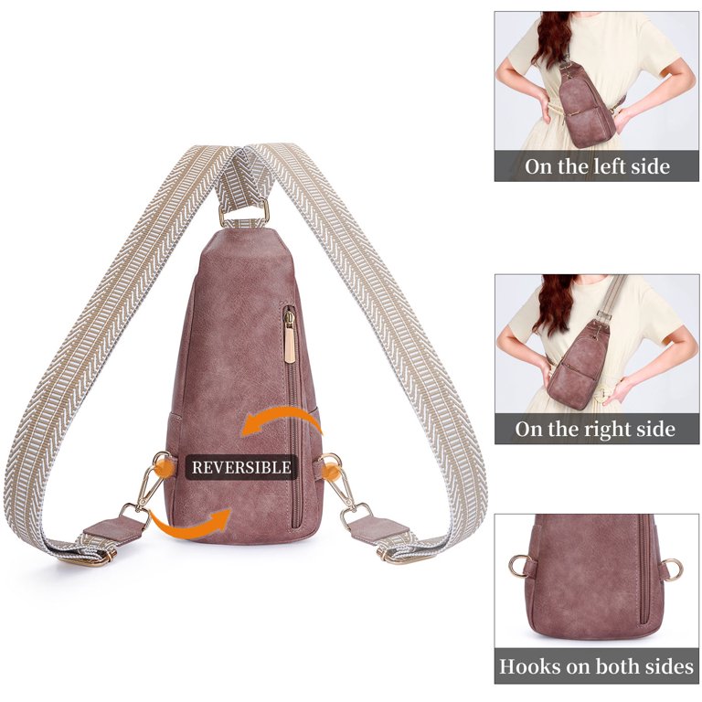 Anti Theft Convertible Sling Backpack, PU Leather Crossbody Daypack, Small Amazon.com: LOVEVOOK Sling Bag for Women, Convertible Sling  main image 4