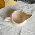 thumbnail image 4 of Vintage Embossed Sauce Pot Gravy Boat Ceramic Pointed Spout Milk Pitcher With Handle, 4 of 6