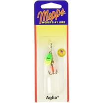 Mepps Aglia Plain Treble Fishing Lure, Green/Chartreuse 1/6th Oz - B2 HGRC