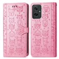 thumbnail image 1 of Funda Cartera FOXDOCK para Motorola Moto G55 , Flip PU con Relieve de Gatos y Perros, Tarjetero y Soporte, 1 of 6