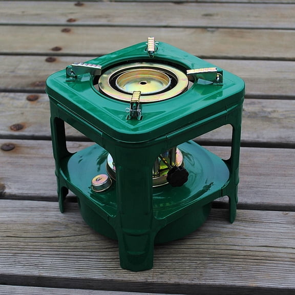 Portable Kerosene Stove for Camping and Outdoor Cooking,Fast Boiling and Multi-Fuel Heating Stove for Picnics,Barbecues,and Outdoor Adventures,Adjustable Flame Control Stove for Travel-green