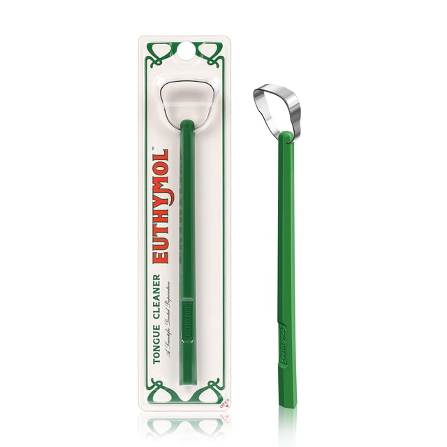 Raspador de lengua Euthymol de acero inoxidable 304 para cuidado bucal
