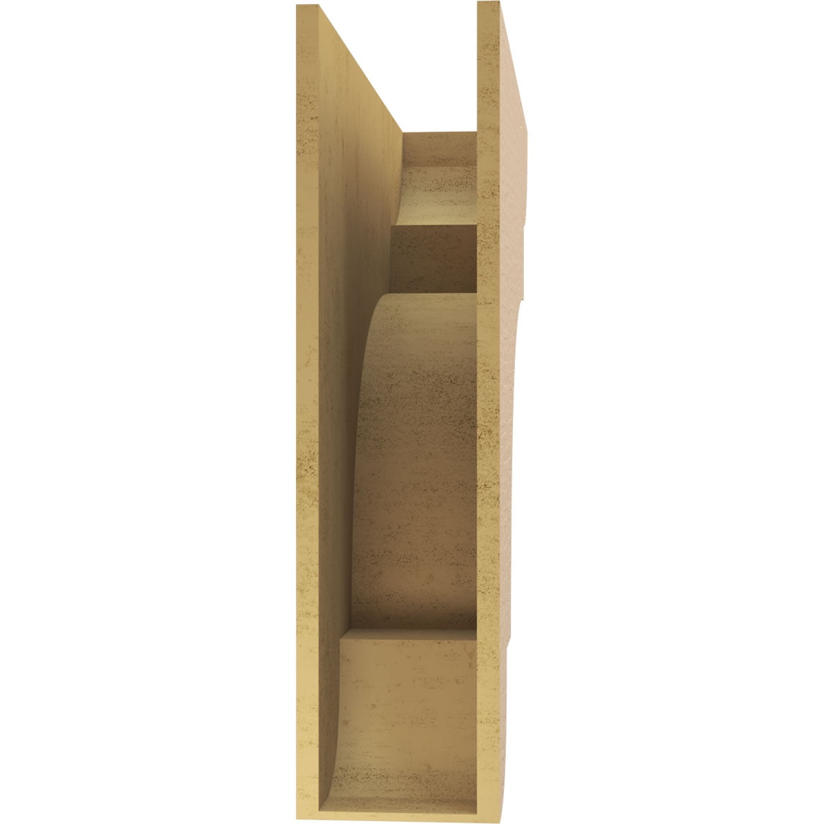 9"W x 36"D x 36"H Thin New Brighton Rough Cedar Woodgrain TimberThane Corbel, Primed Tan