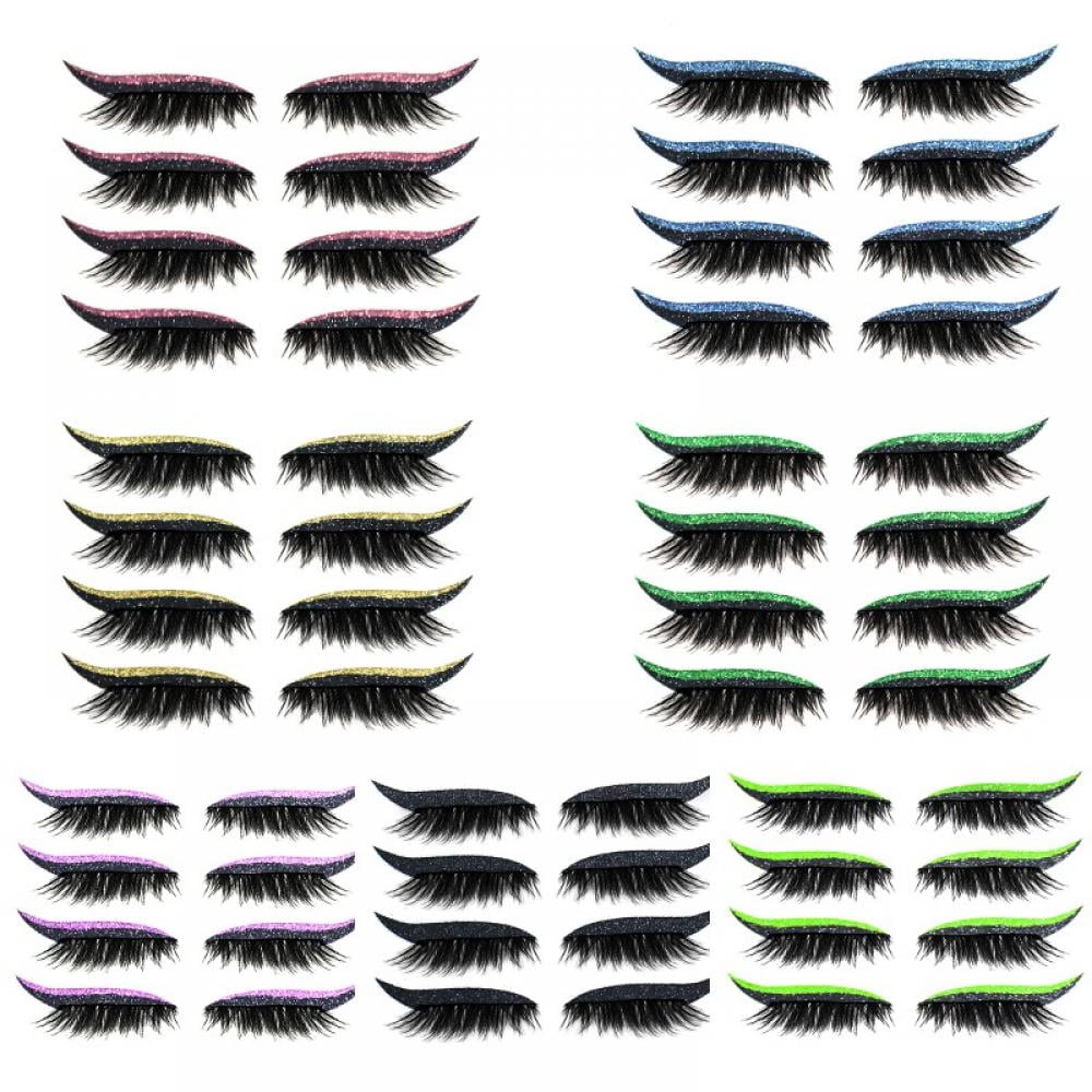 28 Pairs Eyelash Stickers, Reusable Eyelid and Eyelash Stickers,Instant