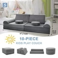 thumbnail image 4 of MOPHOTO 10PCS Modular Kids Sofa Couch Fold Out Couch Playhouse Play Set for Toddlers, Kids Couch Play Set, Creative Couch Kids Foam Play Couch Indoor, 4 of 8