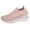 Pink, variant on Wedge Sneakers for Women Elastic Knitted Mesh Glitter Rhinestone Slip on Tennis Shoes Arch Support Casual Walking Shoes Breathable Loafers Pink Size 7.5