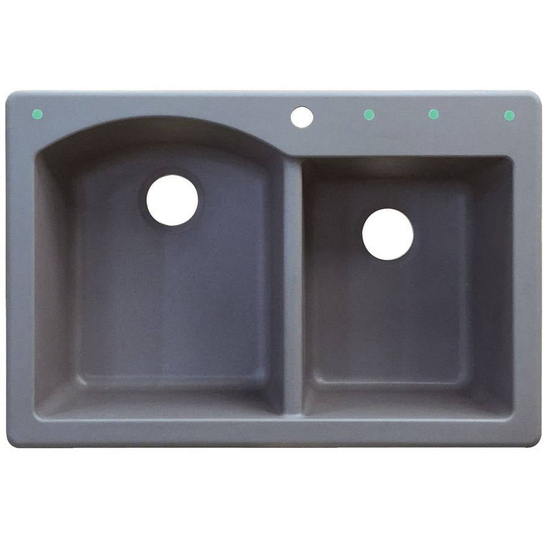 Transolid 33" x 22" Top Mount Aversa Granite Kitchen Sink, Available in Various Colors