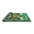thumbnail image 2 of Ahgly Company Indoor Square Animal Turquoise Blue Traditional Area Rugs, 8' Square, 2 of 4