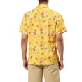 thumbnail image 3 of INSPIRE CHIC Chemises pour Hommes à Manches Courtes à Imprimé Floral à Boutons devant Chemise Hawaïenne de Plage 50 Jaune Rouge, 3 of 6
