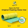 thumbnail image 2 of Aqua Lily Pad Original Floating Water Mat Island Float, 20 Ft, Green/Yellow, 2 of 11