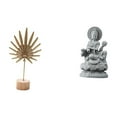 thumbnail image 1 of Escultura Nórdica Abstracta De Metal Con Forma De Hoja, Adorno Creativo Para Mesa, Fiesta, Decoración Del Hogar Con Buda Femenino Guan Yin Kuanyin, Artesanía China Feng Shui, Centro De Mesa, 1 of 8